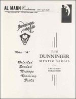The Dunninger Mystic Series - A